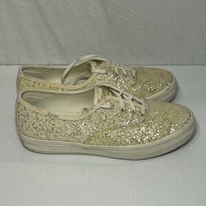 Keds Women's Glittery Cream Athletic Shoes